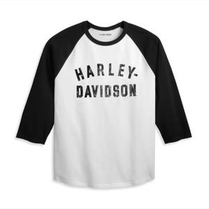 Harley Davidson 3/4 Raglan Colorblocked Shirt